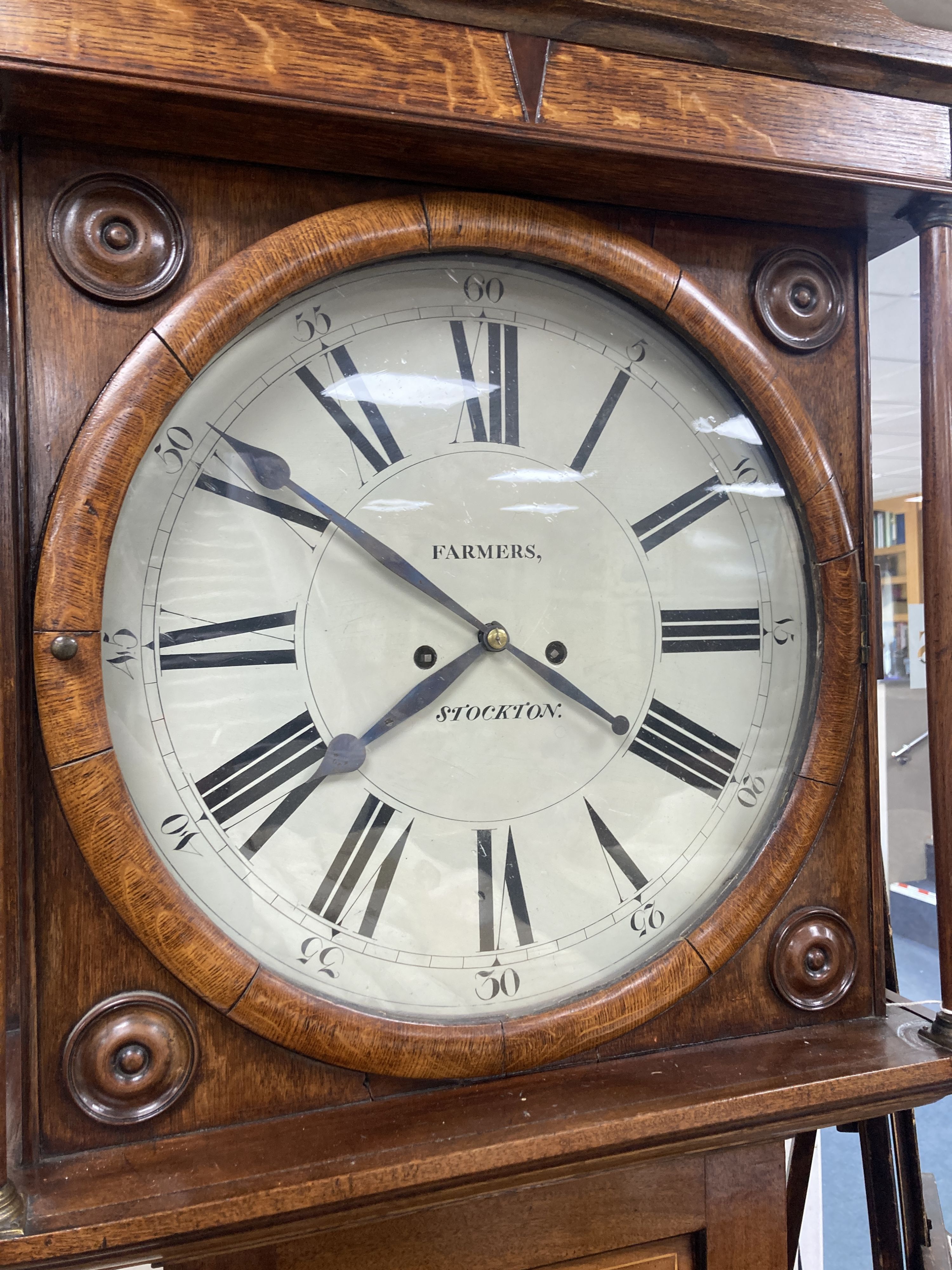 A Victorian oak longcase clock, height 226cm